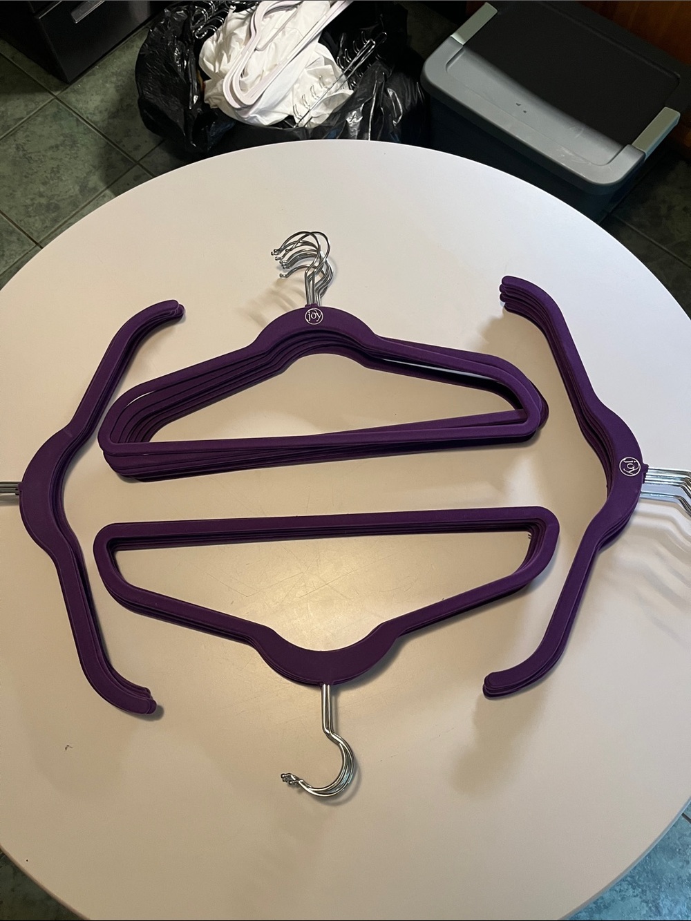 Purple Non-Slip Velvet Hangers - Pack of 32